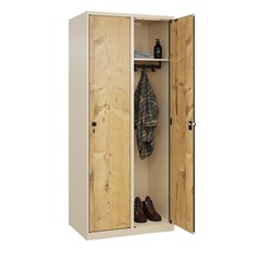 Spind mit HPL Türe in Holzdekor